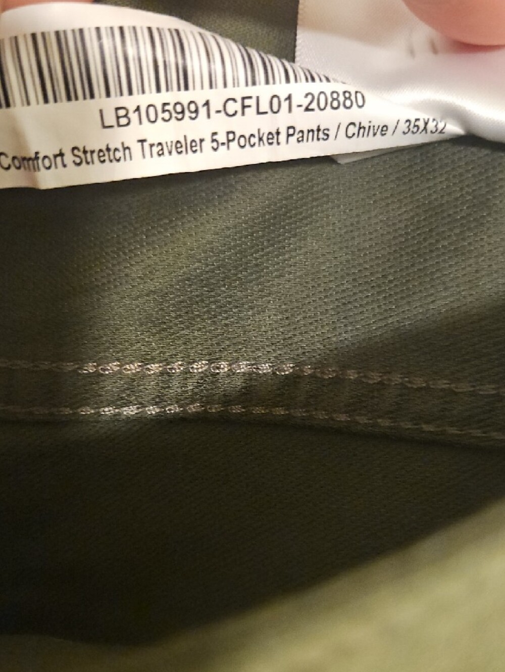 Quince NWT Comfort Stretch Traveler 5-Pocket Pants - Straight In Chive 35x32l - Picture 5 of 7